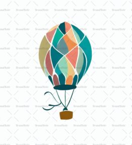 Verspielter Heißluftballon